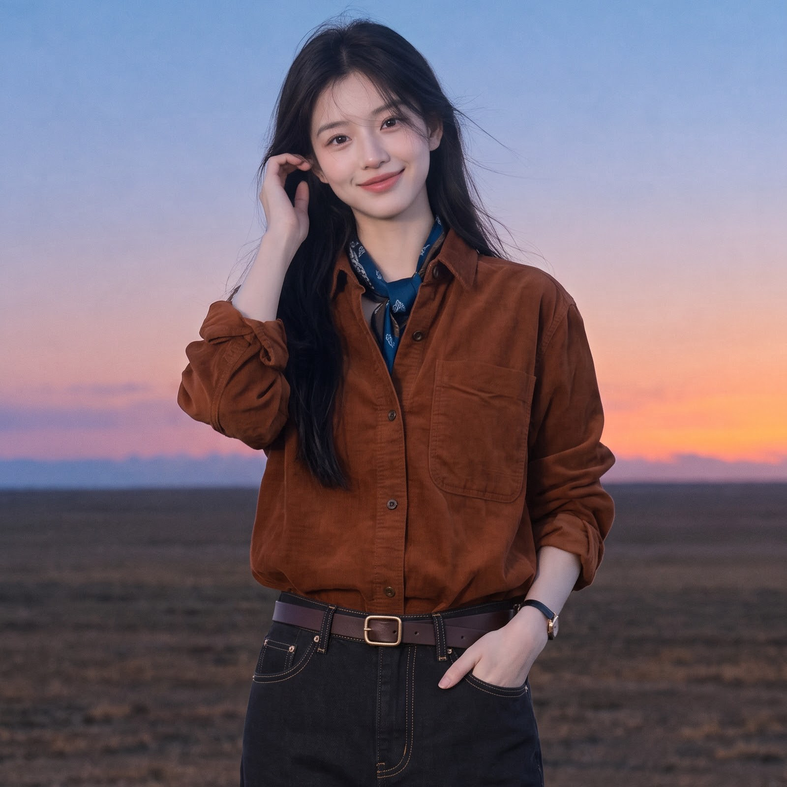 秋冬季新款加厚灯芯绒焦糖色长袖衬衣女韩版复古通勤叠穿洋气上衣