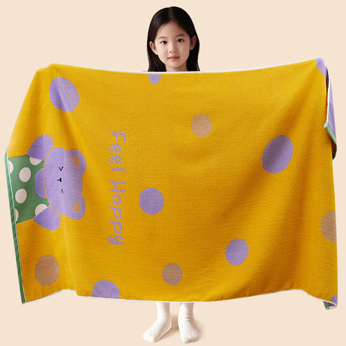 纯棉浴巾儿童家用柔软洗澡毛巾