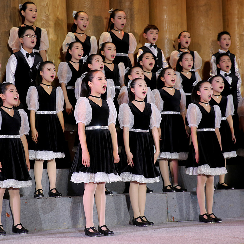 六一儿童合唱演出服小学生初中生大合唱团诗歌朗诵服装男女童表演
