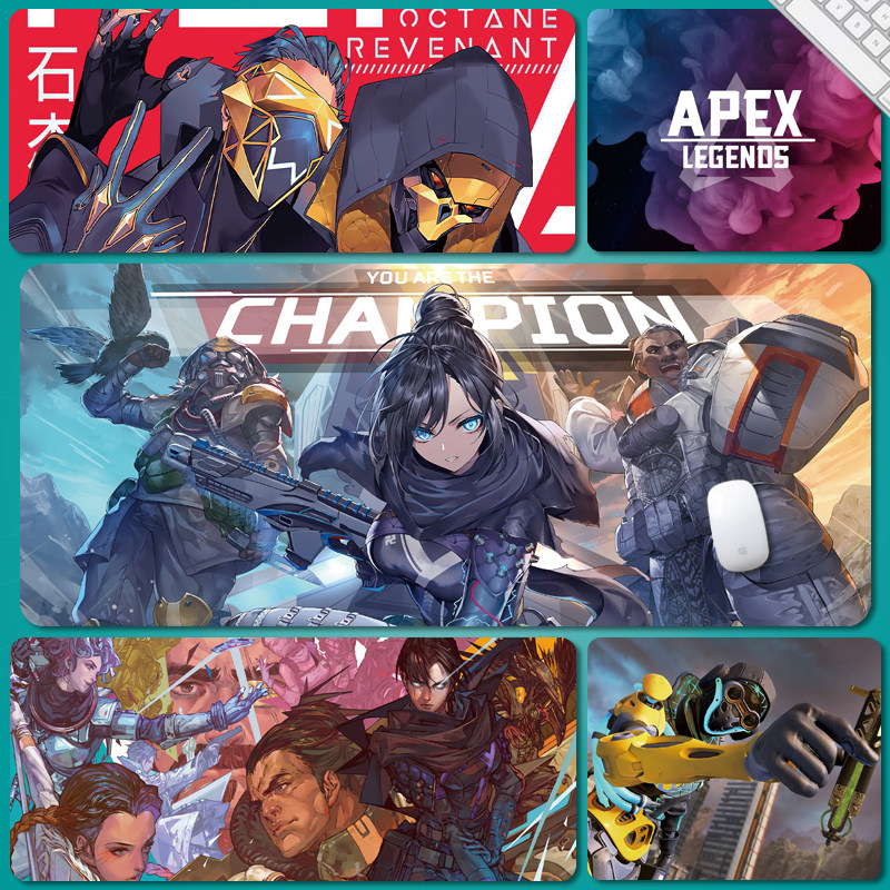 APEX英雄legends新赛季游戏周边鼠标垫电脑键盘桌垫大锁边鼠标垫