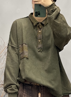 57 80225 冬季新品炒色半扣休闲百搭女士卫衣 胸围138长62