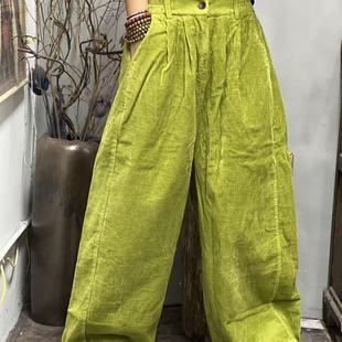 秋季 115 新品 灯芯绒直筒休闲双层女士裤 臀围140长90 子