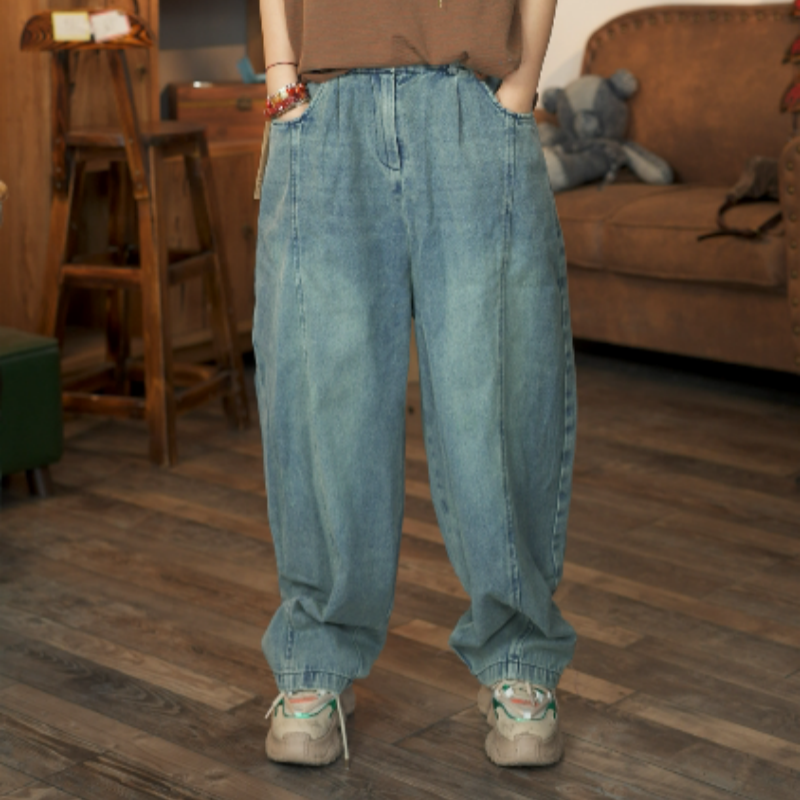 33 夏季新品休闲百搭女士牛仔裤 臀围124长94