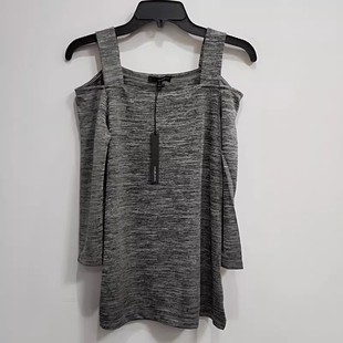 外贸原单冰丝露肩方领针织衫七分袖女春夏性格百搭显瘦中袖上衣