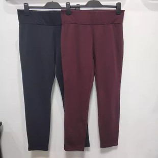 秋冬高腰显瘦小脚长裤 女 外贸原单加厚罗马布休闲裤 微瑕NO退换