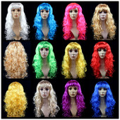 万圣节装 扮长卷发 化妆舞会长假发烫发 舞台表演发套长波浪发 包邮