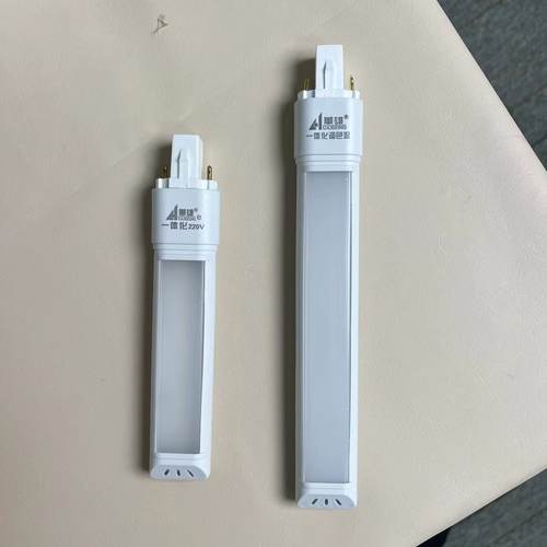 华雄LED一体化调色温灯管 4W两针护眼220V白光老式浴霸灯管3W5W