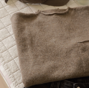 LADY 羊毛羊驼毛简约帆船领毛衣 H赫本推荐