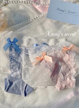 香香的秘密 芭蕾名伶 日系蝴蝶结水玉波点蕾丝内裤甜美性感三角裤