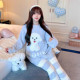 奶油比熊 香香 秘密 秋冬软绵绵半边绒加厚保暖少女家居服睡衣心