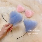 纯欲风自拍神器 可爱毛绒ins风拍照猫咪狐狸耳朵发箍网红头饰