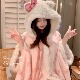 香香 珊瑚绒秋冬睡袍斗篷加厚保暖睡衣秋冬 对版 秘密 kt魔女斗篷