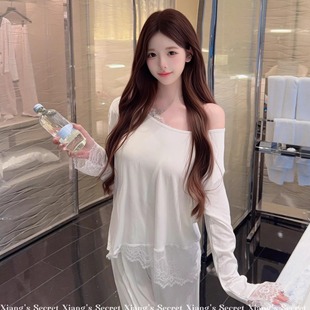 莫代尔睡衣性感女2025秋冬新款 轻氧白月光 纯欲家居服 秘密 香香