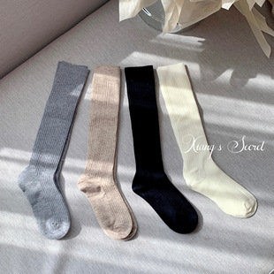 羊毛小腿袜长半筒袜女百搭显瘦保暖堆堆袜jk 秋冬必囤 香香 秘密