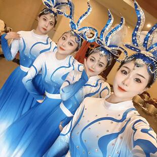 古典舞时代浪潮女子桃李杯秋水共长天表演服皓月僚影剧群舞演出服