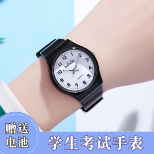 兒童手表女孩男孩防水防摔考試用表小學(xué)生初中生小清新簡(jiǎn)約石英表