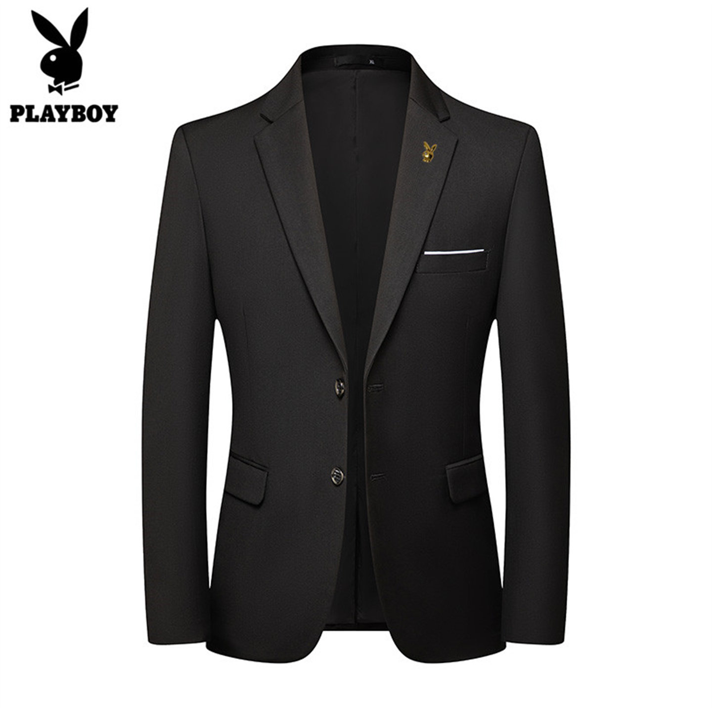 花花公子春季男士纯色薄款西服男韩版修身潮流休闲西装男外套上衣