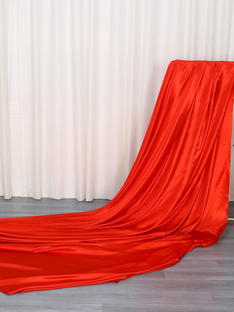 5米2米3米宽开业亮面大红布红绸子花球布大红绸布剪彩布揭幕布