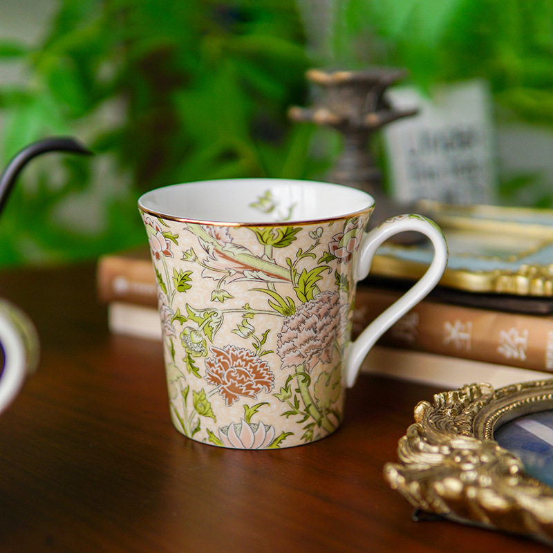 英国欧式复古陶瓷杯水杯马克杯骨瓷陶瓷美式咖啡杯郁金香茶杯,餐饮具,马克杯,淘宝优惠券,粉丝福利购,淘宝优惠卷