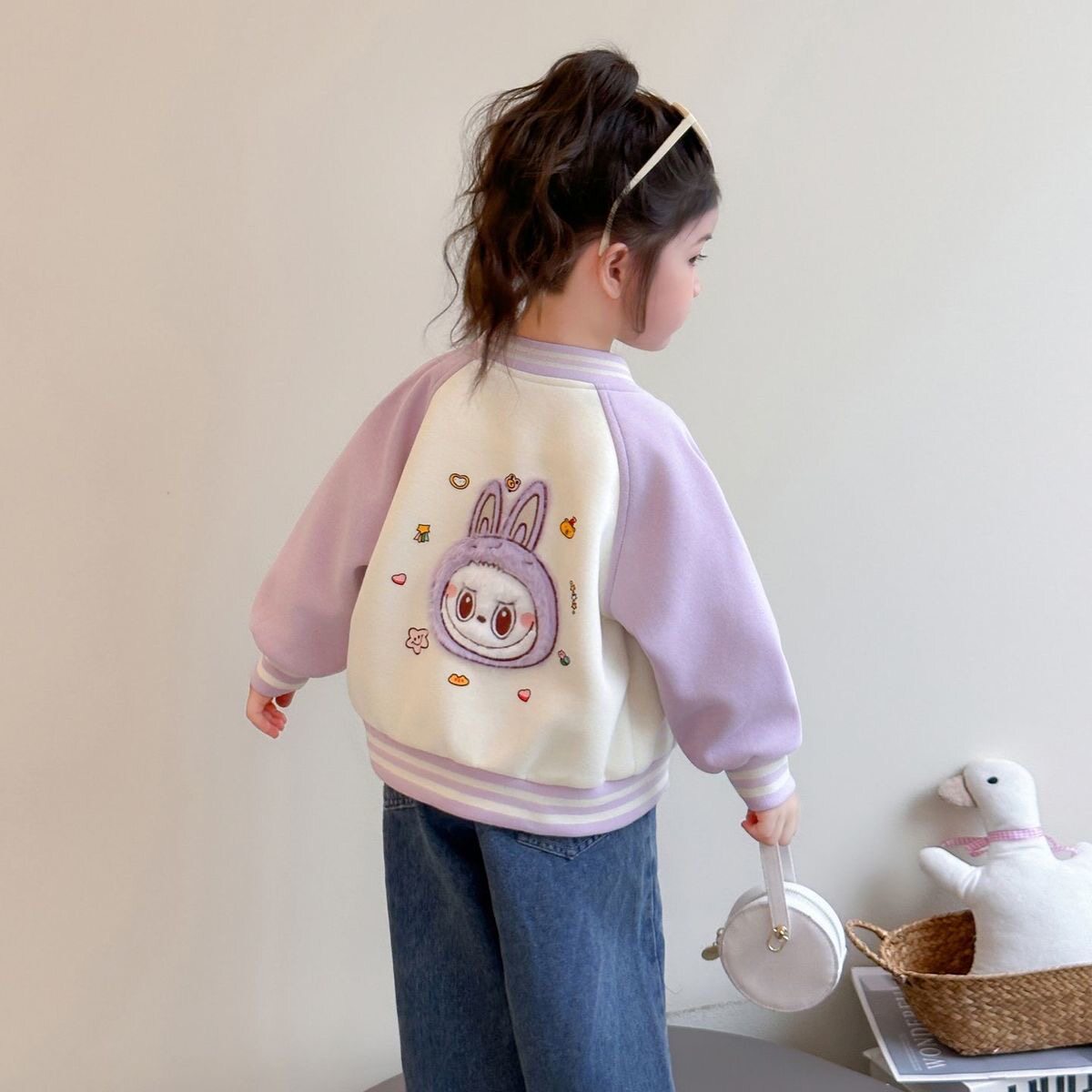 女童外套春装2026新款儿童洋气夹克上衣宝宝春秋季棒球服外穿衣服