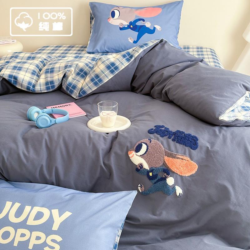 厚实柔软100纯棉四件套卡通