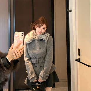 M900毛呢外套女秋冬2025新款 小个子超好看呢子收腰百搭 高级感短款