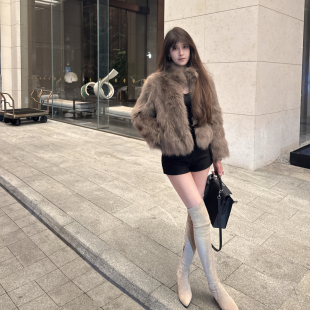 高级感小个子 年轻款 M900皮草外套女2025年新款 洋气毛毛狐狸毛短款