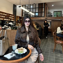 M900外套女秋冬款小个子2025年新款爆款时尚洋气短款百搭毛毛春秋