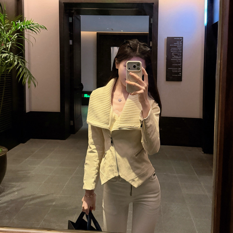 M900白色短款夹克外套女羽绒内胆秋冬修身大翻领显瘦气质百搭外套,女装/女士精品,短外套,淘宝优惠券,粉丝福利购,淘宝优惠卷