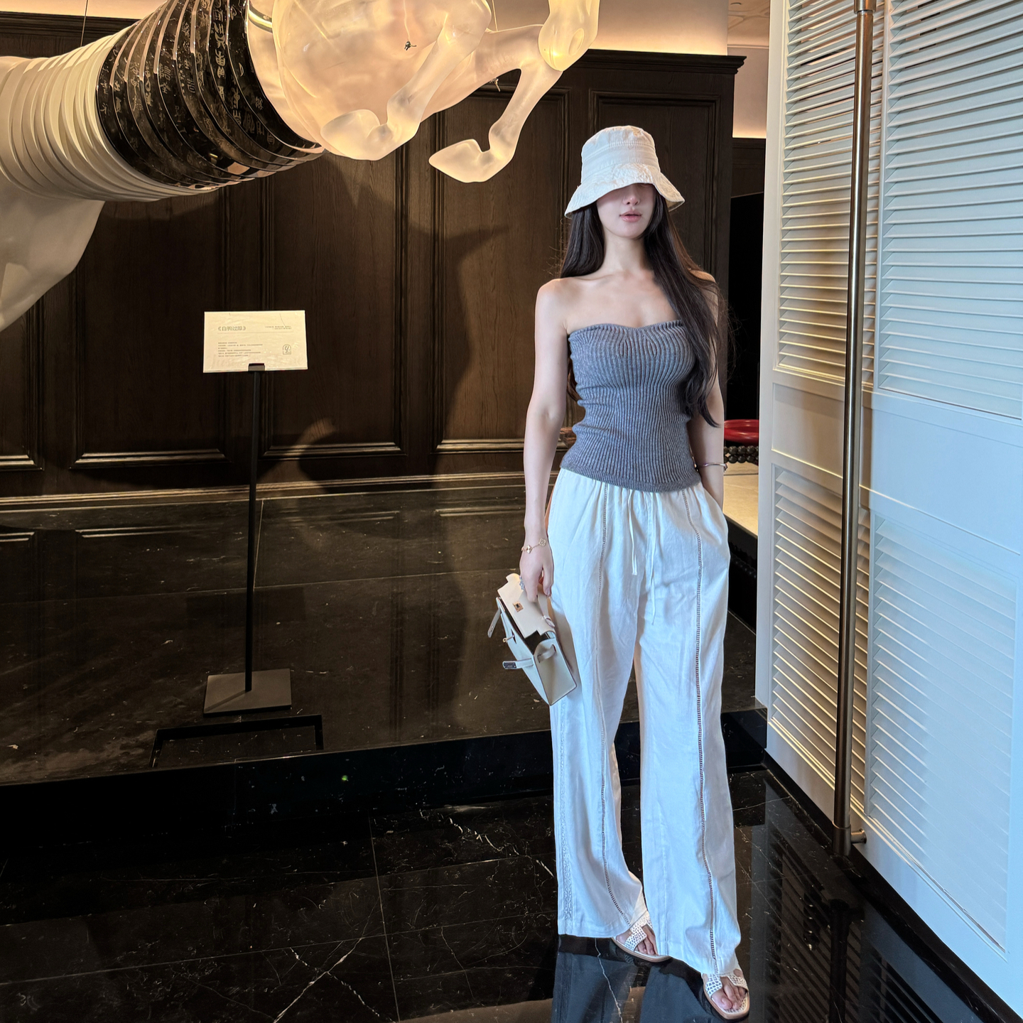 M900阔腿裤休闲裤2025新款慵懒风