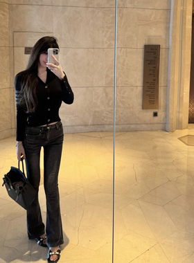 M900牛仔裤女2026新款早秋裤子喇叭裤阔腿裤高腰今年流行显瘦穿搭