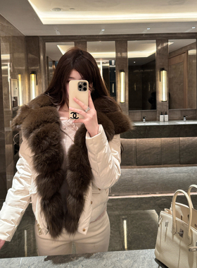 M900羽绒服女冬季2026新款短款面包服外套小个子高级感大毛领时尚