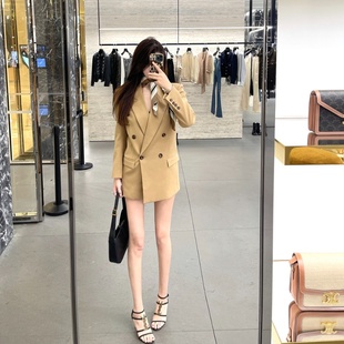 M900西装 西服秋冬穿搭高级感卡其色气质休闲小个子 外套女2025新款