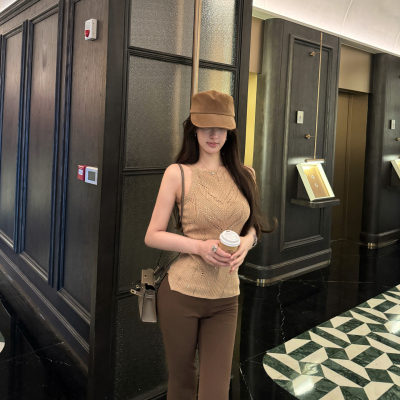 M900挂脖上衣女无袖背心春秋外穿2025新款辣妹穿搭性感露背高级感