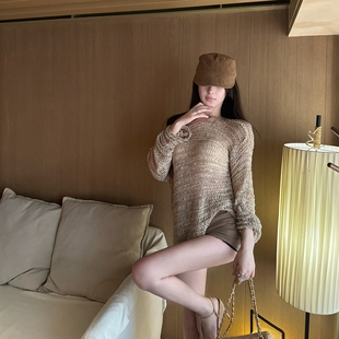 M900毛衣慵懒高级感套头2025新款 显瘦百搭 宽松上衣设计感小众秋季