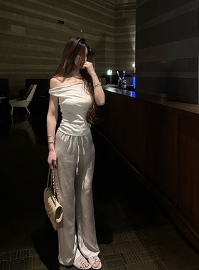 M900休闲裤女阔腿裤慵懒风裤子宽松2026新款夏季垂坠感长裤高级感