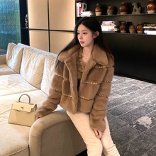 M900外套女秋冬季环保毛2025新款爆款时尚洋气短款小个子春秋百搭
