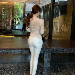 紧身裤 M900白色加绒牛仔裤 子小个子显瘦秋冬小脚裤 裤 女2025年新款