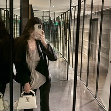 M900黑色外套女春秋2025新款爆款短款休闲百搭时尚洋气小个子气质