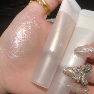 底妆亮晶晶高光液体闪粉加在粉底液里金色香槟偏光粉紫色珠光微闪