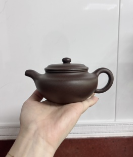 宜兴紫砂壶原矿老紫泥黑星土240cc景舟仿古壶手工制作泡茶壶茶具