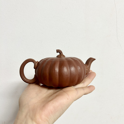 宜兴紫砂壶原矿降坡泥190cc手工制作泡茶壶功夫茶具南瓜壶花器