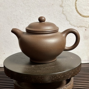 茶壶礼品茶具 宜兴紫砂壶原矿紫泥掇只壶260cc手工制作中式