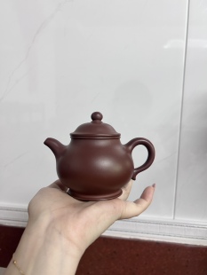宜兴紫砂壶原矿龙血砂高潘壶160cc家用手工功夫茶壶茶具礼品套装