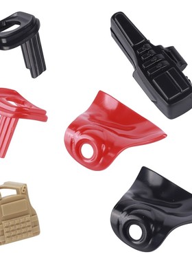 MOC人仔穿戴装备枪包围巾披风背心25376人小颗粒积木兼容