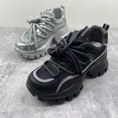 2025新款女鞋厚底老爹鞋女款百搭休闲鞋今年流行的爆款板鞋ins潮