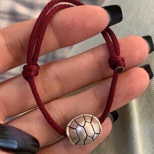 通体足银9999材质男女手链富甲一方纯银古风个性手绳龟壳富甲天下