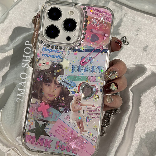 韩式复古Y2K辣妹滴胶手机壳