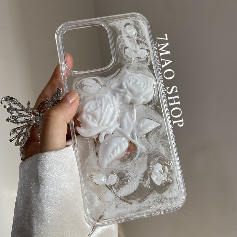 【仙雾白玫瑰】植物花园手机壳