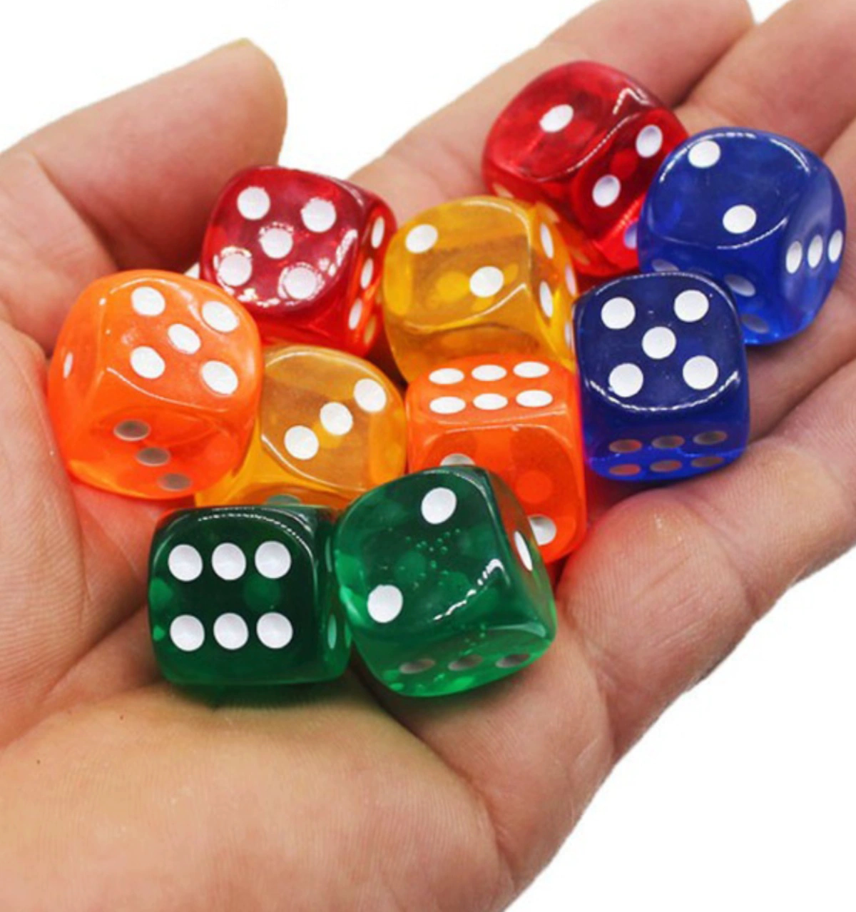 透明骰子色子甩子撒子筛子骰子数字骰子彩色色子水晶骰子水晶色子